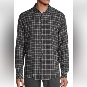 Rails Brushed Lennox Flannel Shirt Gray Button Down Long Sleeve Soft Men’s Med